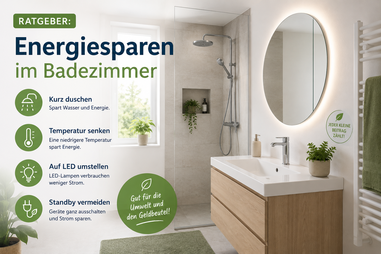 Ratgeber: Energiesparen im Badezimmer